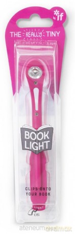 Lampka do książki ciemnoróżowa