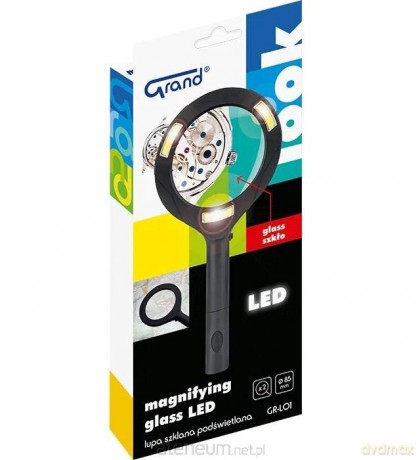 Lupa szklana 85mm podświetlana Led