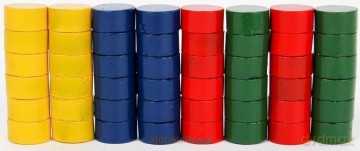 Magnesy 10 mm 48 szt. kolorowe