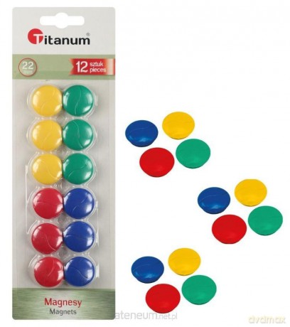 Magnesy do tablic 22mm 12 szt
