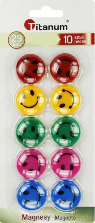 Magnesy do tablic 29mm 10 szt emotikony
