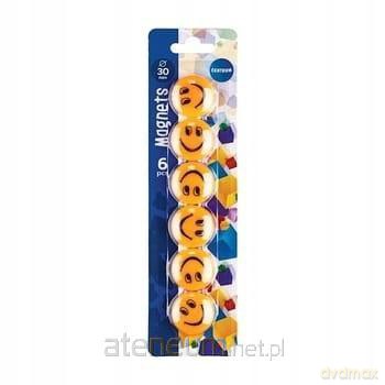 Magnesy do tablicy suchościeralnej Smile 30mm 6 szt