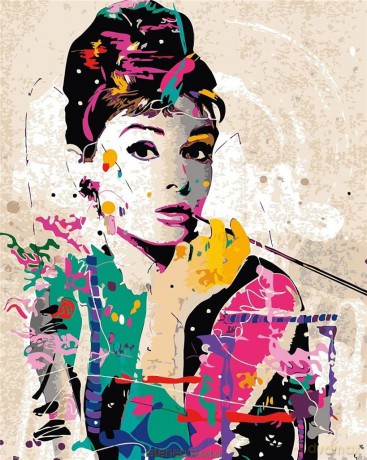 Malowanie po numerach - Audrey 40x50 cm