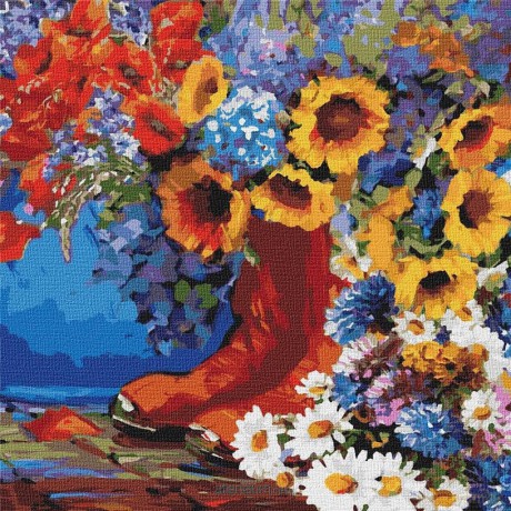 Malowanie po numerach - Bajkowy poranek 40x40 cm
