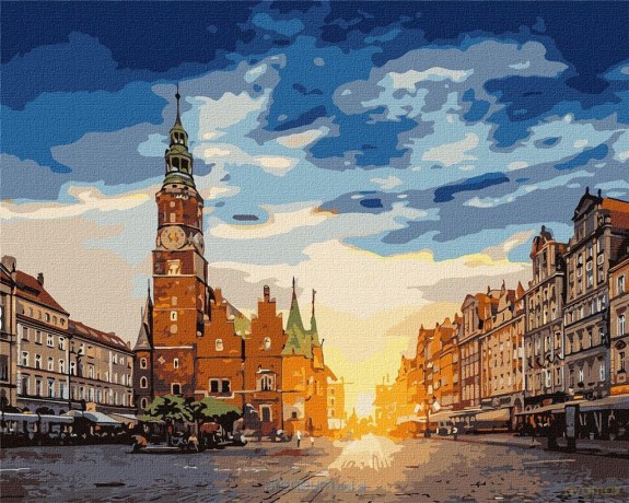Malowanie po numerach - Czarujący Wrocław 40x50 cm
