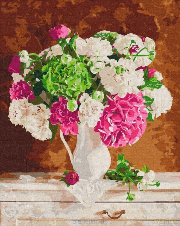 Malowanie po numerach - Czułość w bukiecie 40x50 cm