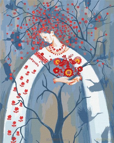 Malowanie po numerach - Drzewo życia 40x50 cm