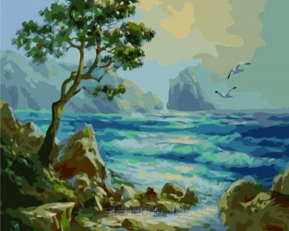 Malowanie po numerach - Dzika plaża 30x40 cm
