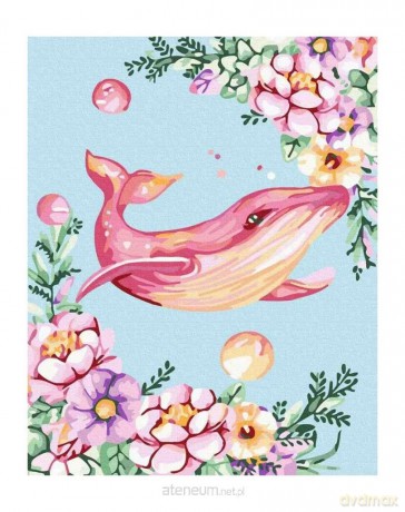 Malowanie po numerach - Flamingi w kwiatach 40x50