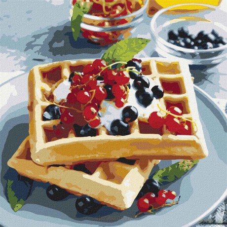 Malowanie po numerach - Gofry Belgijskie 30x30 cm
