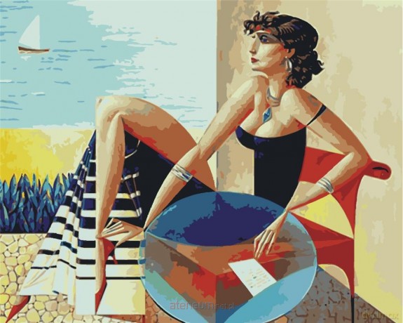 Malowanie po numerach - Greckie wakacje 30x40 cm