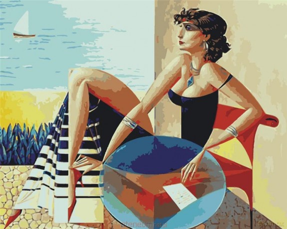 Malowanie po numerach - Greckie wakacje 40x50 cm