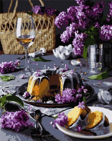 Malowanie po numerach - Inspirowany bzem 40x50 cm
