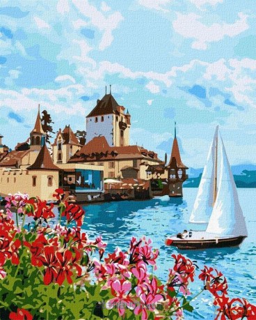 Malowanie po numerach - Jasna Szwajcaria 40x50 cm