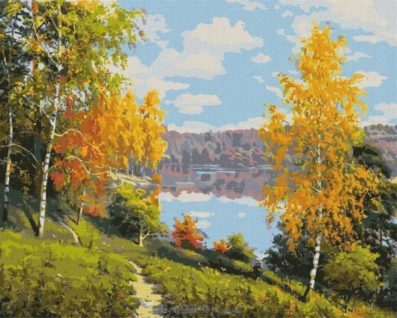Malowanie po numerach - Jesienny dzień 40x50 cm