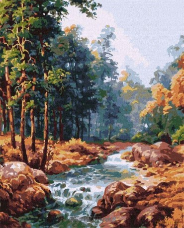 Malowanie po numerach - Karpacka fontanna 40x50 cm