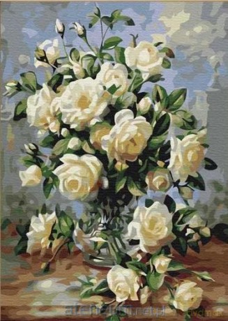 Malowanie po numerach - Kremowy bukiet 40x50 cm
