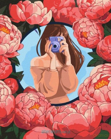 Malowanie po numerach - Kwiatowe selfie 40x50 cm