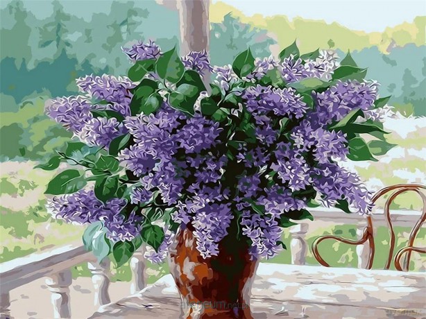 Malowanie po numerach - Lilak 30x40 cm
