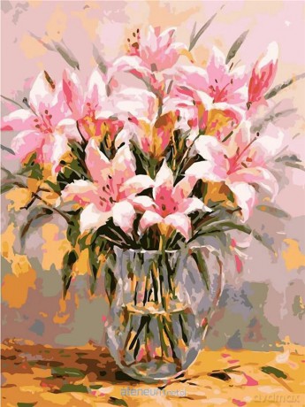 Malowanie po numerach - Lilie 30x40 cm
