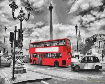 Malowanie po numerach - London Bus 40x50 cm