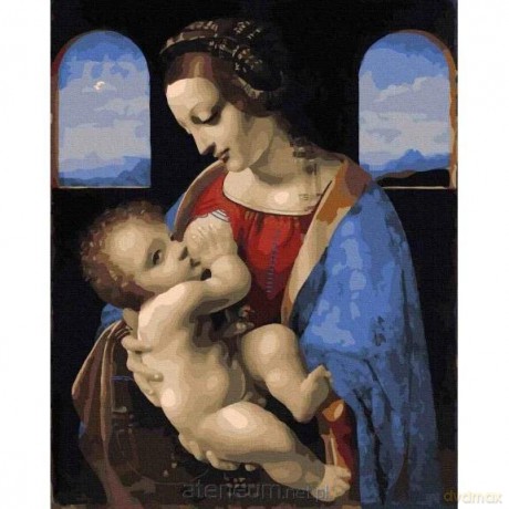 Malowanie po numerach - Madonna Litta 40x50 cm