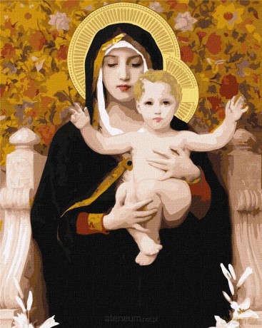 Malowanie po numerach - Madonna z liliami 40x50 cm