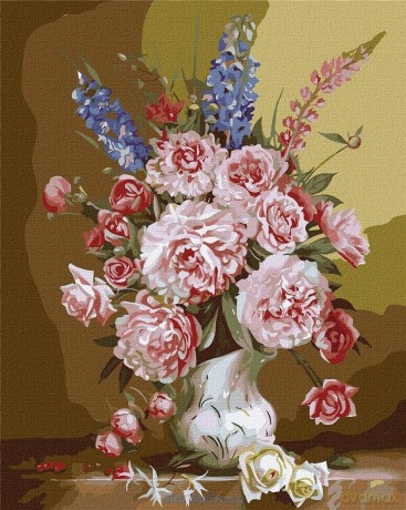 Malowanie po numerach - Magiczne piwonie 40x50 cm