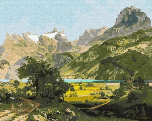 Malowanie po numerach - Magiczny krajobraz 40x50 cm