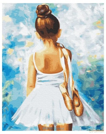 Malowanie po numerach - Mała baletnica 40x50 cm