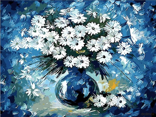 Malowanie po numerach - Margaretki 30x40 cm