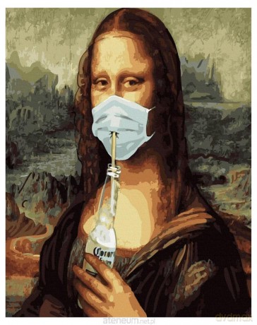 Malowanie po numerach - Mona Lisa i korona 40x50 cm