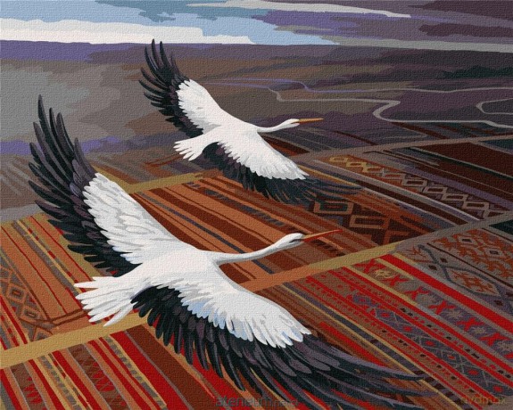 Malowanie po numerach - Nad ojczyzną 40x50 cm