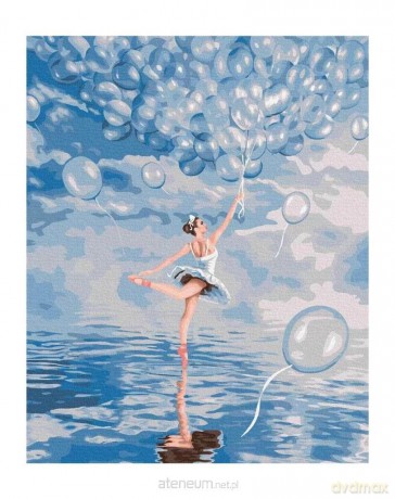 Malowanie po numerach - Niebieska balerina 40x50 cm