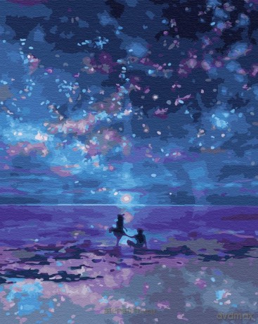 Malowanie po numerach - Nocna Promenada 40x50 cm