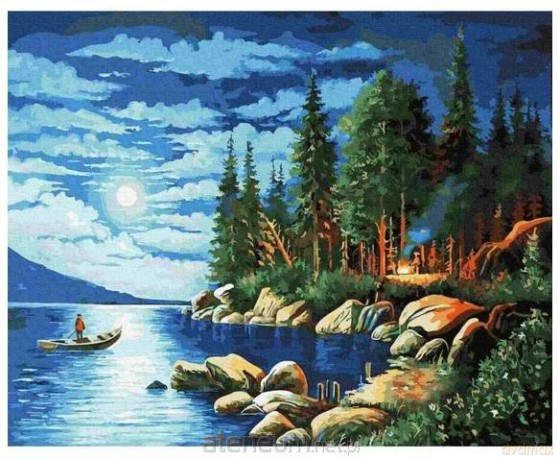 Malowanie po numerach - Nocne jezioro 40x50 cm