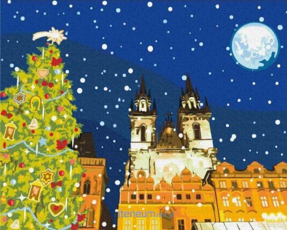 Malowanie po numerach - Noworoczna Praga 40x50 cm