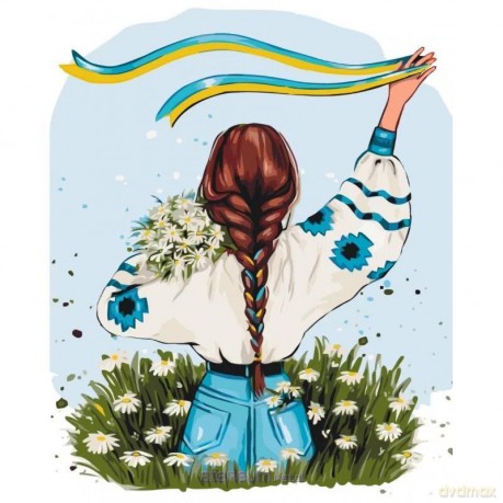 Malowanie po numerach - Patriotka 40x50 cm