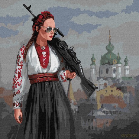 Malowanie po numerach - Piękność 40x40 cm