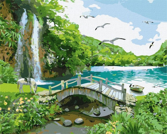 Malowanie po numerach - Rajska zatoka 40x50 cm