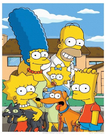 Malowanie po numerach - Simpsonowie 40x50 cm
