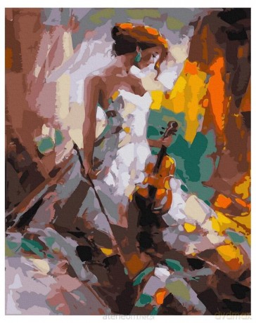 Malowanie po numerach - Skrzypaczka 40x50 cm