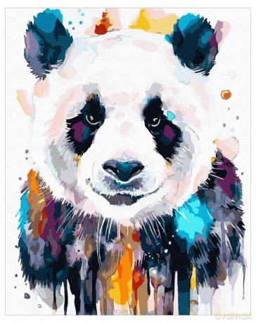 Malowanie po numerach - Słodka panda 40x50 cm