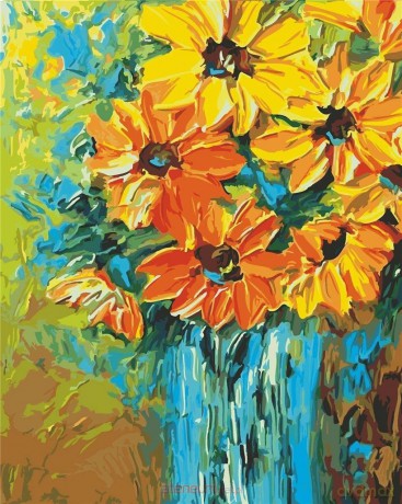 Malowanie po numerach - Słoneczniki olejne 40x50 cm
