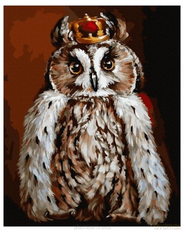Malowanie po numerach - Sowa królewska 40x50 cm
