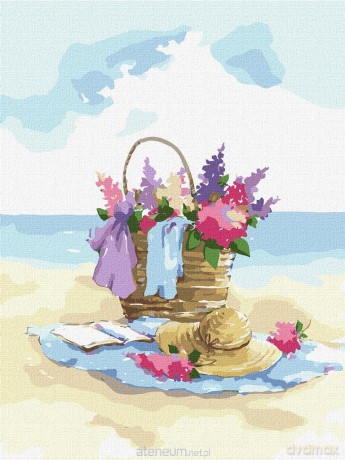 Malowanie po numerach - Spacer po plaży 30x40 cm