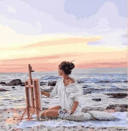 Malowanie po numerach - Świt na wybrzeżu 40x50 cm