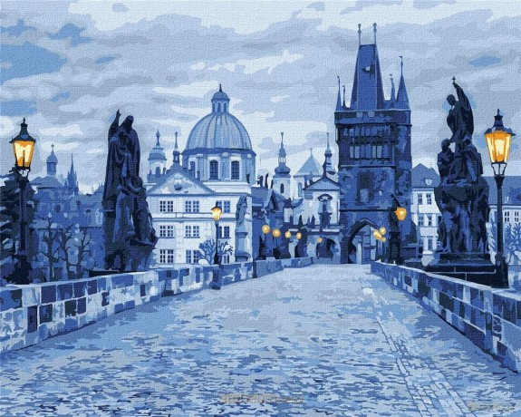 Malowanie po numerach - Tajemnicza Praga 40x50 cm
