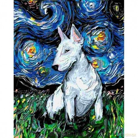 Malowanie po numerach - Terrier 40x50 cm