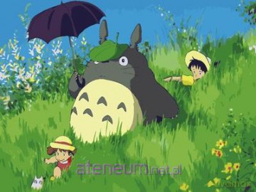 Malowanie po numerach - Totoro i dzieci 30x40 cm